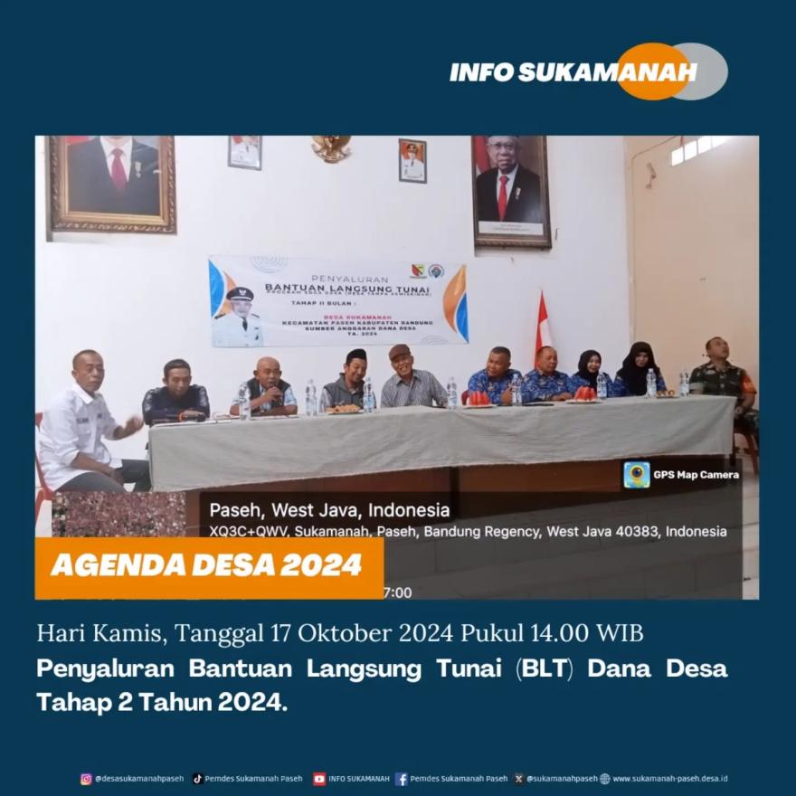 Penyaluran BLT Dana Desa Tahap 2 Tahun 2024